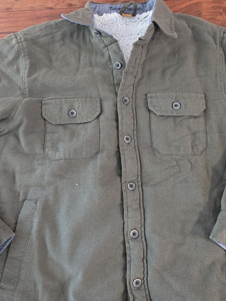 Tailor Vintage Olive Green Lightweight Shirt Jacket
